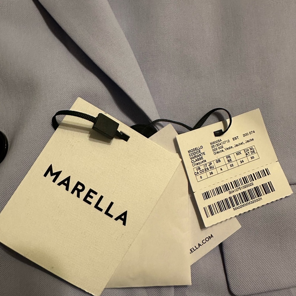 NWT MARELLA  Manisa Double-Breasted Blazer Light Blue - Picture 12 of 17